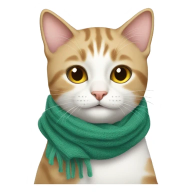 Cat wearing scarf  sticker