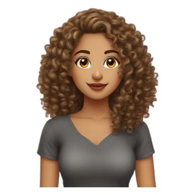 19 year old maghrebian curly haired girl sticker