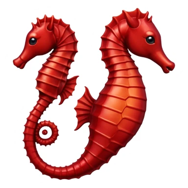 dark red seahorse sticker