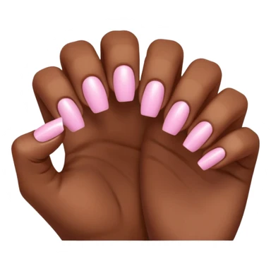 Light pink nails on brown skin  sticker