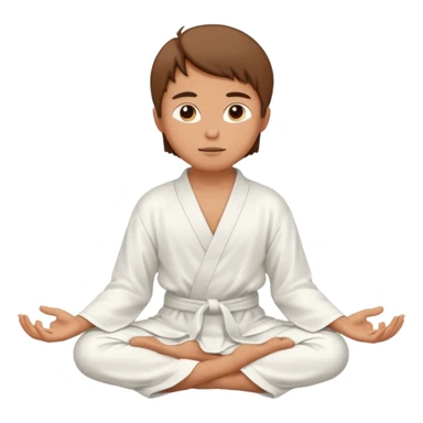person meditating cross-legged sticker