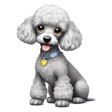 baby silver poodle sticker