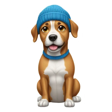 dog wearing beanie sticker