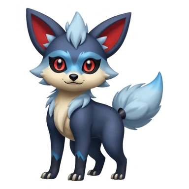 Exotic colorful cool handsome elemental exotic Zorua-Absol-Amaura-Umbreon-fusion (full body) sticker