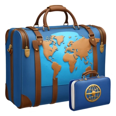 TRAVEL , travel bag , pass port, plane, glob sticker