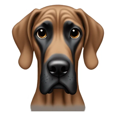 Brown Great Dane with black ears  sticker