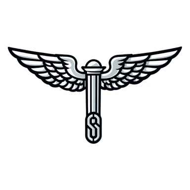 Hermes Society secret symbol with silver bar sticker