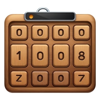 long rectangle wooden keypad sticker