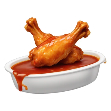 Chicken wings dripping in sauce  sticker