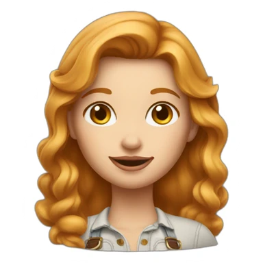 yee-haw girl strawberry blonde sticker