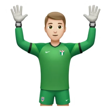 soccer goalkeeper standing arms out wide sticker