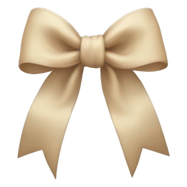 Beige bow sticker