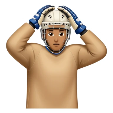 Hockey goalie standing on his head sticker
