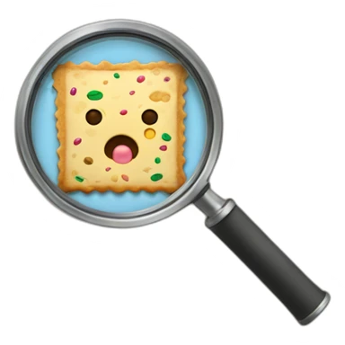 poptart looking through magnifying glass sticker