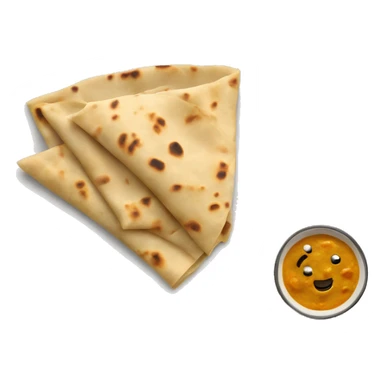 plate of chapati with paneer curry on the side sticker