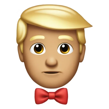 trump wearing a bow sticker
