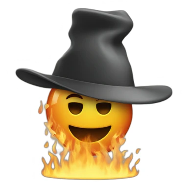 burning-dot-in-a-hat sticker