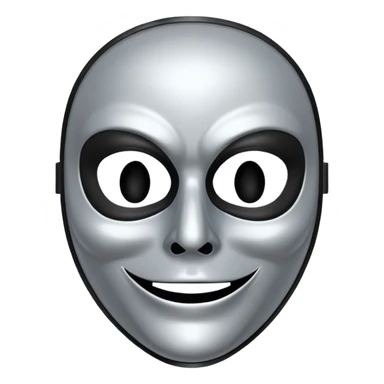 Spooky mirror mask sticker