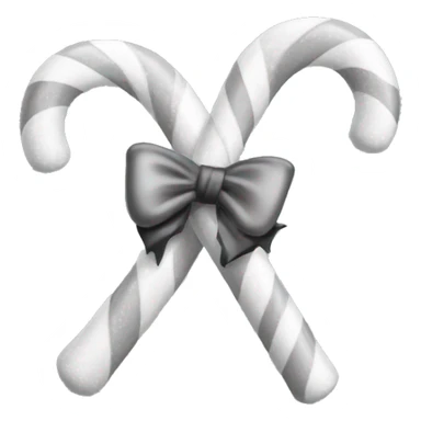 Light grey candy canes, with black bow on it sticker