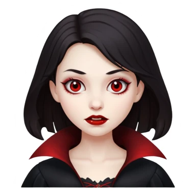 vampire girl with dark hair sticker