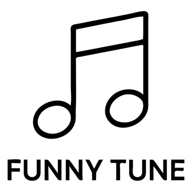 Music note icon with "FUNNY TUNE" text sticker