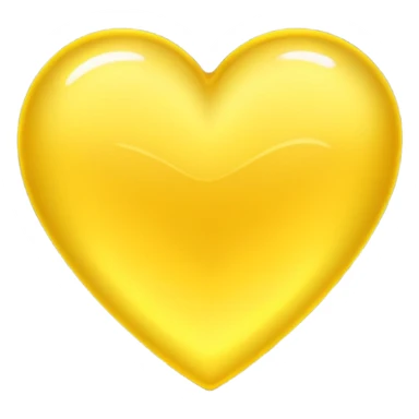 Heart with shimmering only yellow color  sticker