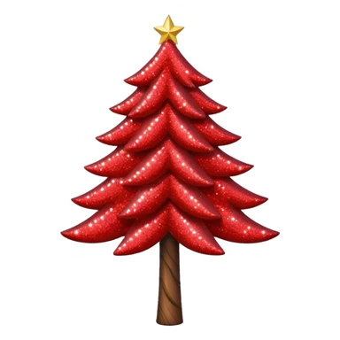 red glitter tree sticker