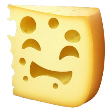 Irish cheese with hidden face sticker