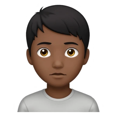 Dark Asian boy with black hair black eyes sticker