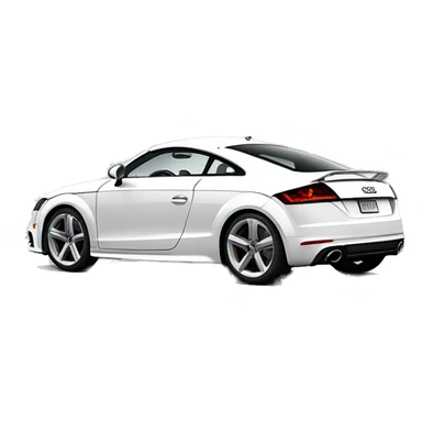 White Audi tts sticker