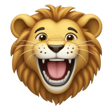Lion laughing  sticker