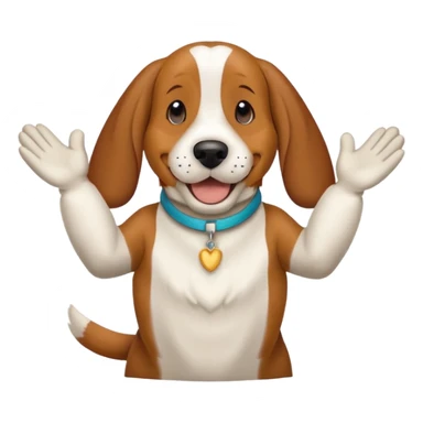 bassethound clapping sticker