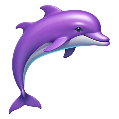 purple dolphin ￼ sticker