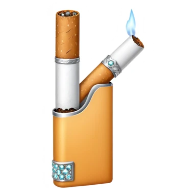 cigarette with rhinestones sticker