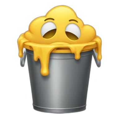 Sad wastebucket  sticker