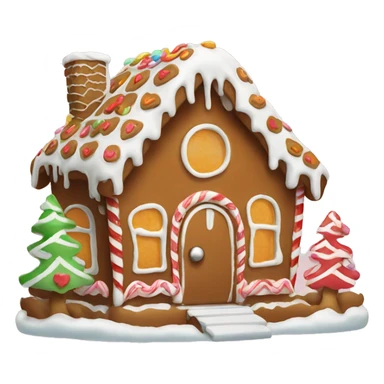 Cute gingerbread house sticker