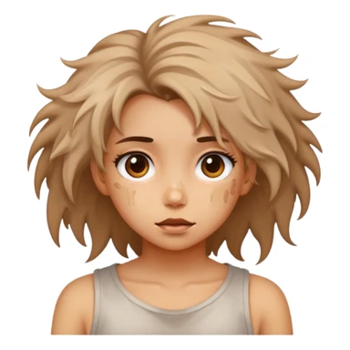 Head is a mess girl sticker