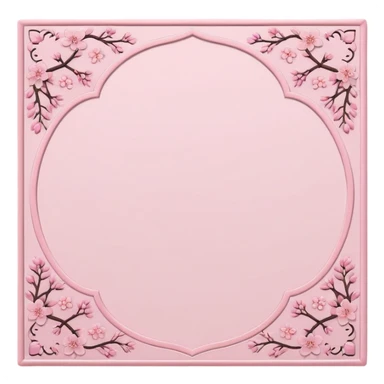 islamic prayer mat soft pink with cherry blossom design  sticker