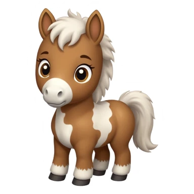 baby horse brown and white  sticker