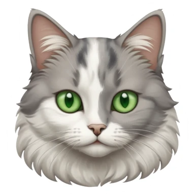 Gatita gris y blanca  sticker
