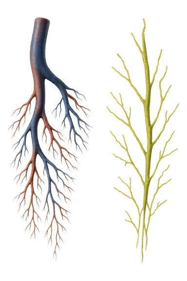 vena umana anatomica e vena linfatica realistiche, IPERREALISTICA 4K sticker