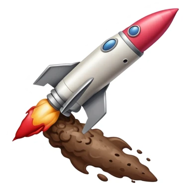 turd with lipstick sitting on a rocket heading to the moon sticker