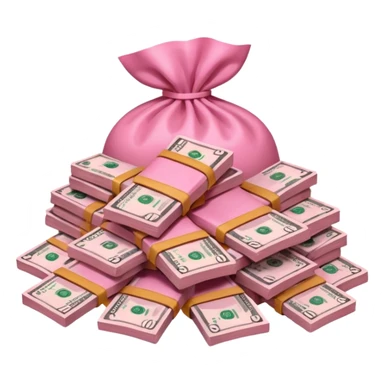 pink money sticker