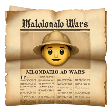 a newspaper that reads MALDONADO WARS sticker