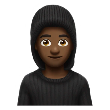 Black sweater on Spider- man sticker