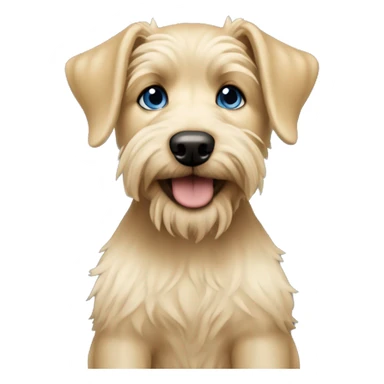 German jag terrier is a dog, the girl is holding it in her arms. The girl has blue eyes and light blonde hair sticker