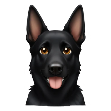 Black German shepherd with Brown eyes sticker