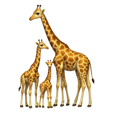 High resolution giraffe with its baby sticker
