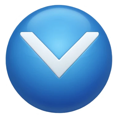 There should be a white checkmark inside the round blue ball. sticker