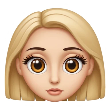 Big eyes with lashes sticker